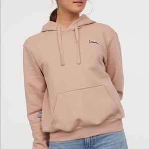 H&M pink love sweatshirt